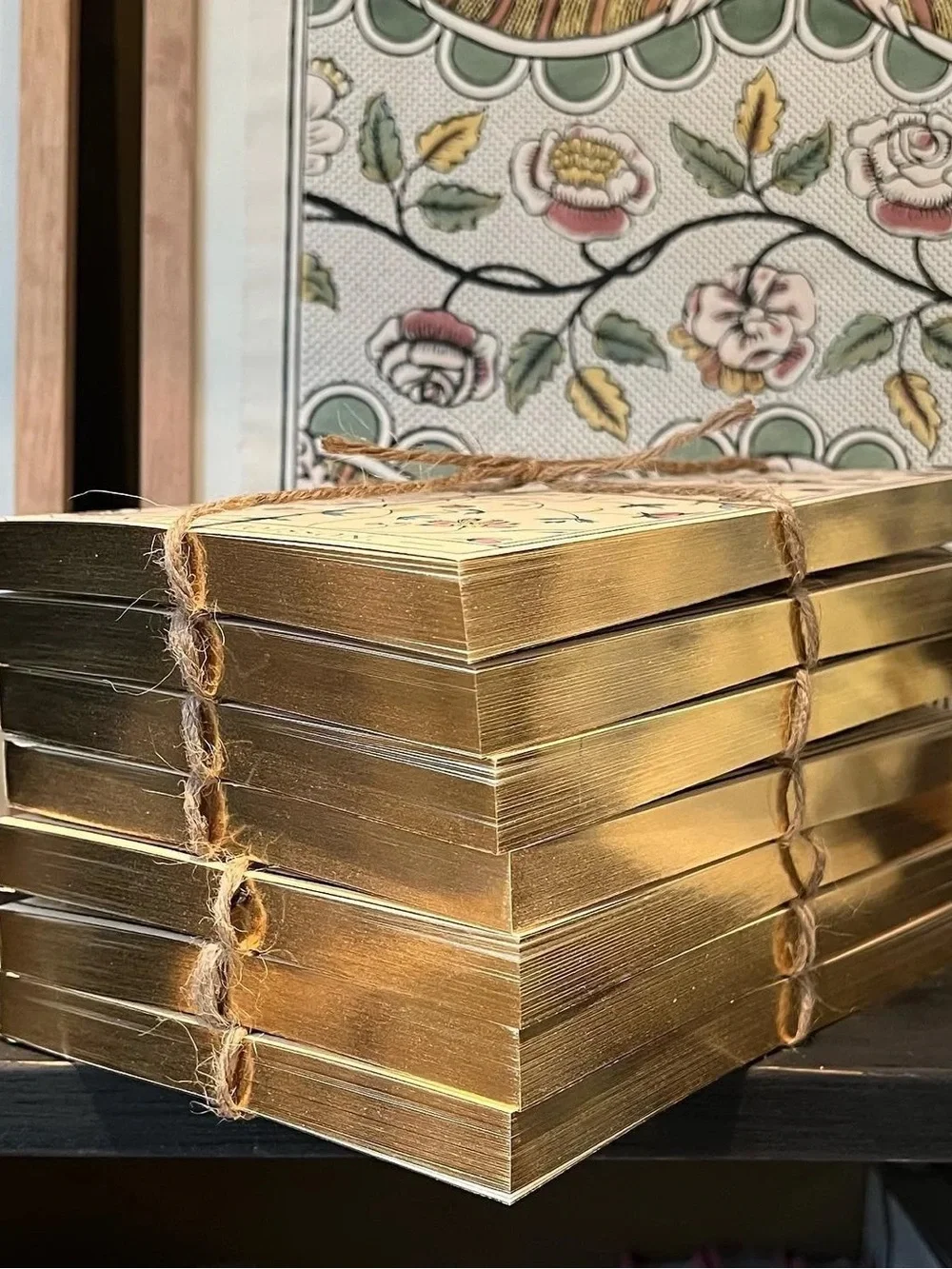 NWT Antoinette Poisson Bien Aimée No. 62 French Domino Paper Notebook Gold Edge